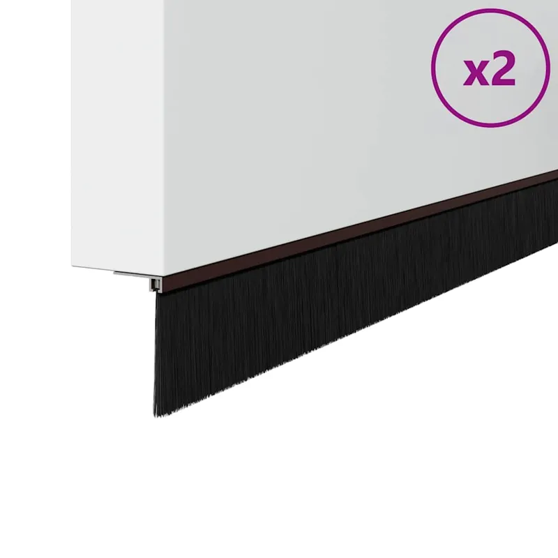 Must-Have vidaXL Spazzole per porte a vite 2 pcs Marrone 100 cm