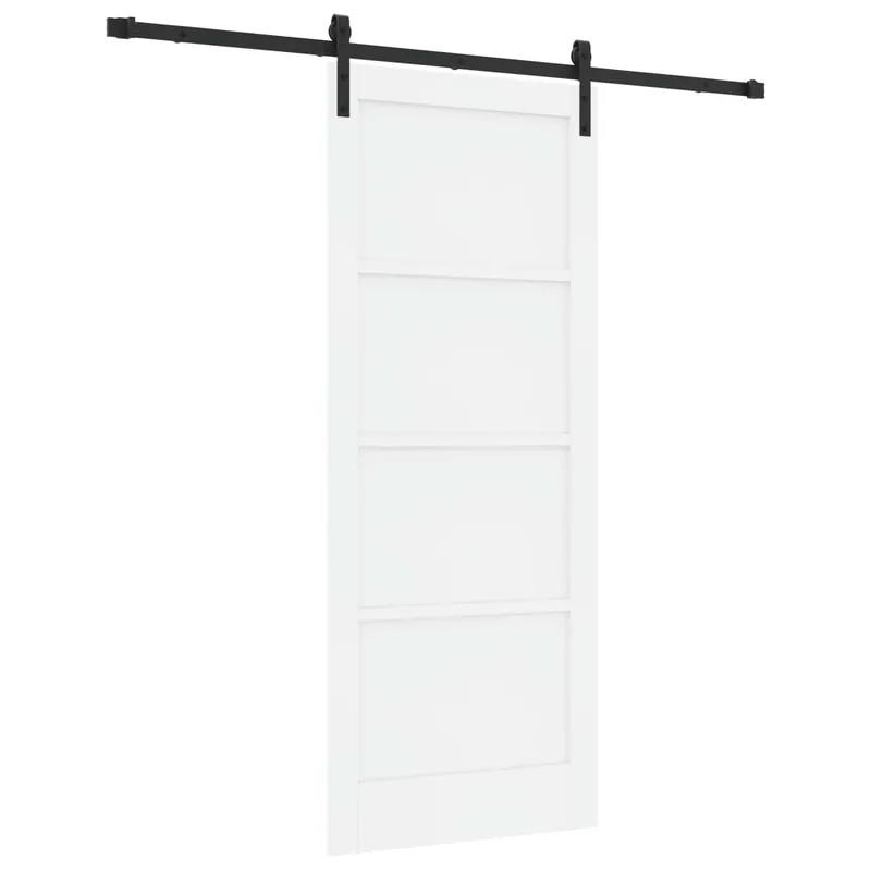 Hoge Kwaliteit vidaXL Porta scorrevole Bianco e Nero 83 x 202 cm