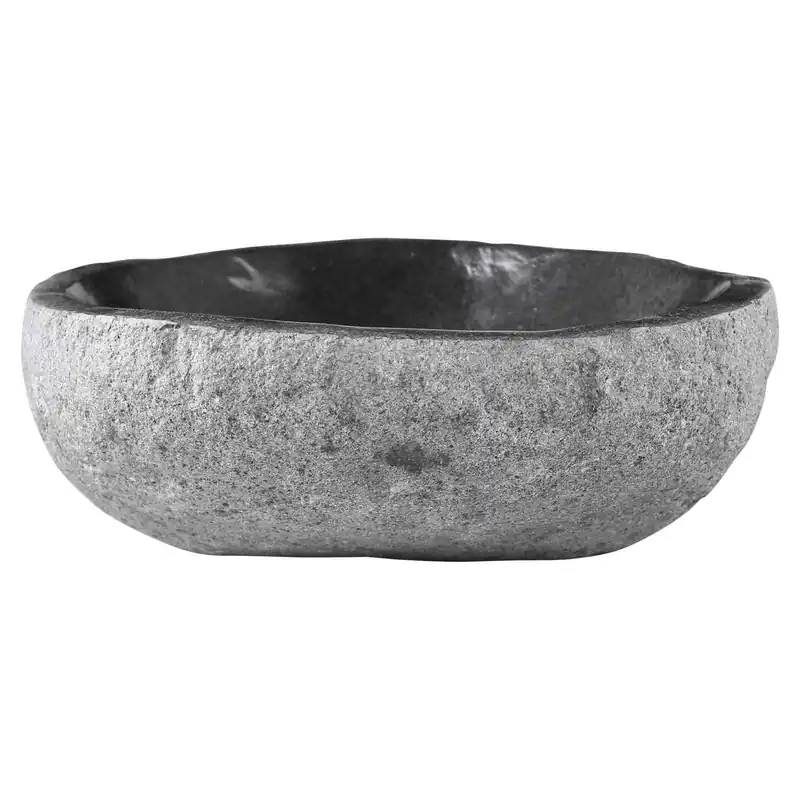 Weekendaanbieding vidaXL Lavabo Ovale Grigio (32-37) x (27-30) x 12 cm Pietra di Fiume