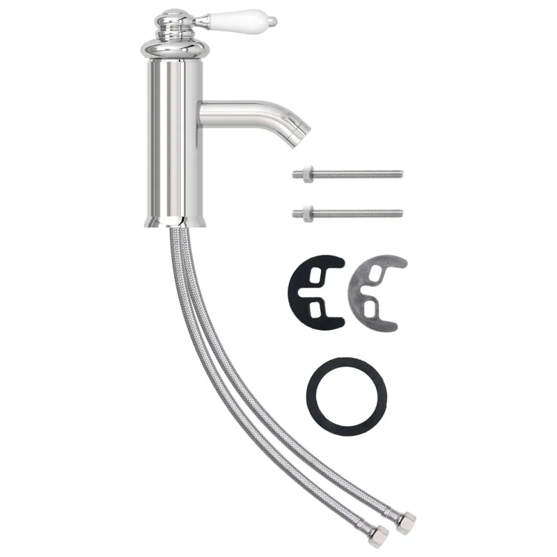 vidaXL Rubinetto per Lavabo del Bagno Finitura Cromo 130x180 mm Speciale Aanbieding