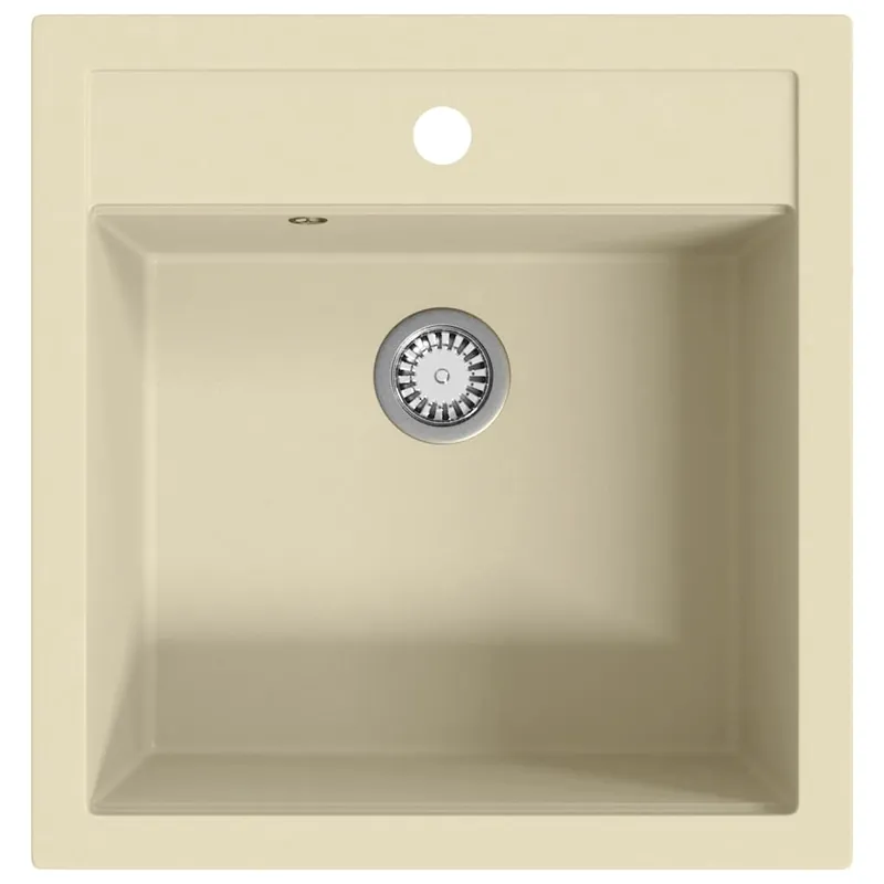 vidaXL Lavello da Cucina in Granito Vasca Singola Beige Lage Kosten