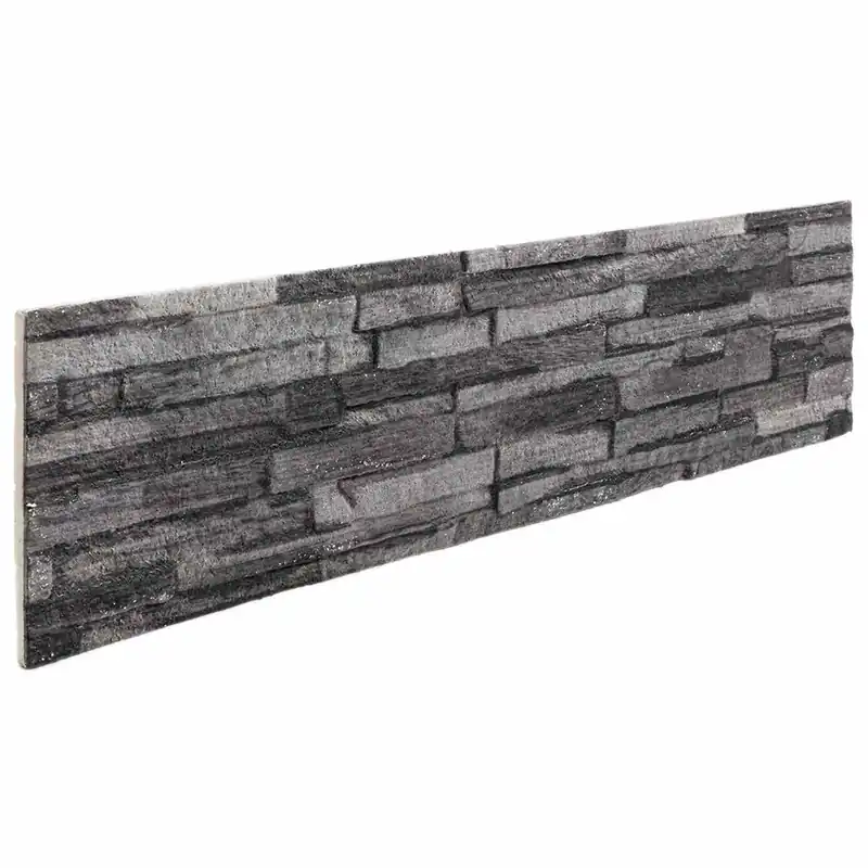Koopje vidaXL Pannelli da parete 10 pcs Antracite 100 x 25 cm Schiuma EPS
