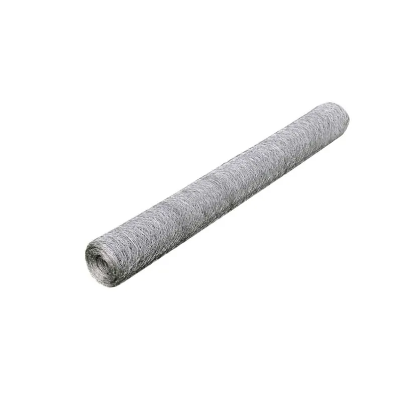 vidaXL Recinzione in Rete in Acciaio Zincato Esagonale 1x25 m Argento Populair