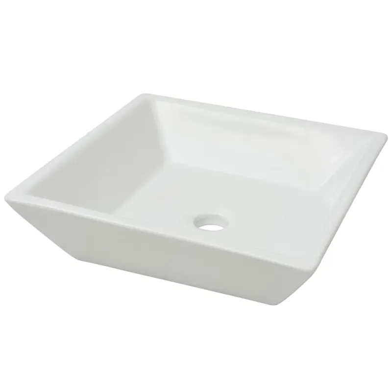 Beste Prijs vidaXL Lavandino Quadrato in Ceramica Bianca 41,5x41,5x12 cm