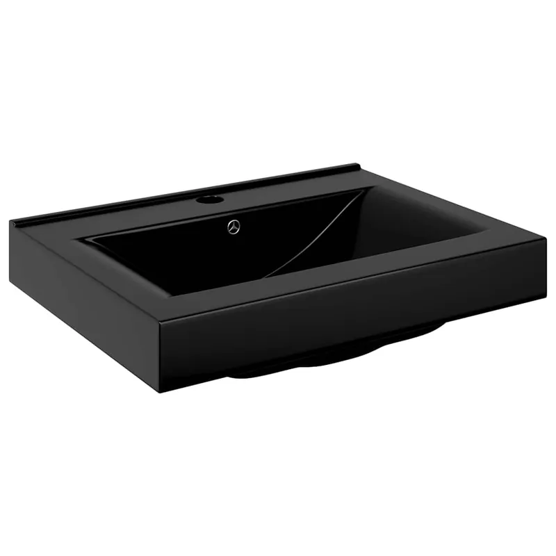 vidaXL Lavello Bianco in Ceramica di Lusso con Foro Rubinetto 60x46 cm Bestel Nu