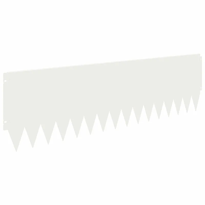 vidaXL Bordura per Prato 20 pcs 103 x 30 cm Acciaio Bianco Flitsaanbieding