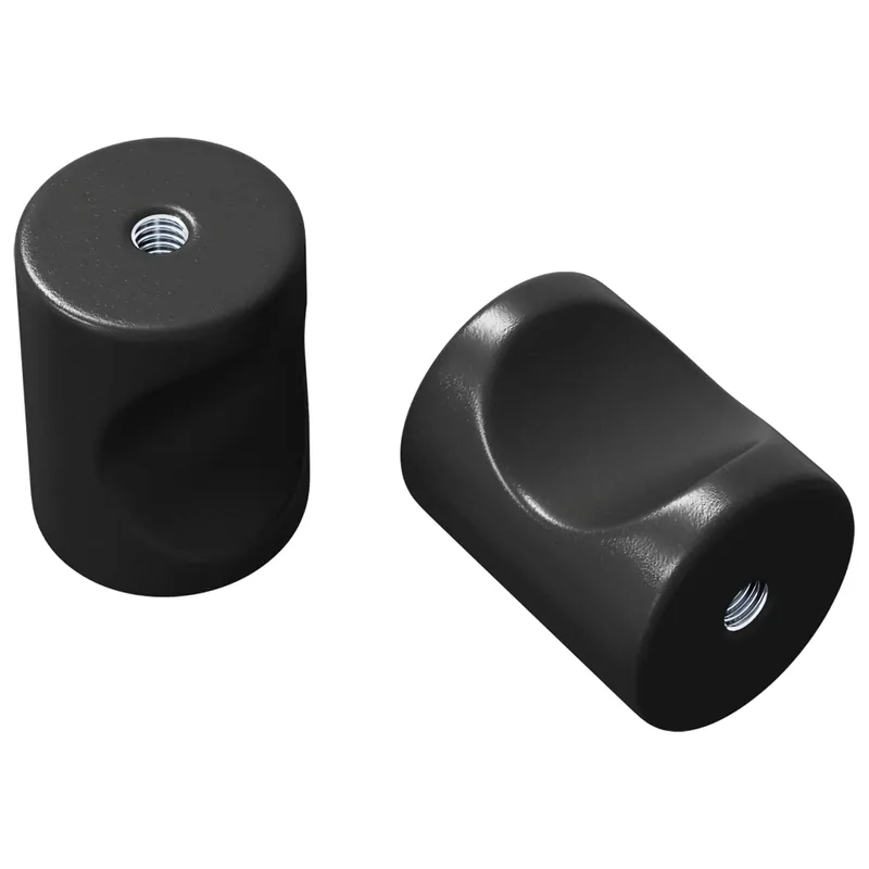 Direct Verzonden vidaXL Maniglia per Armadio 2 pcs Nero 18 x 23 mm Ferro
