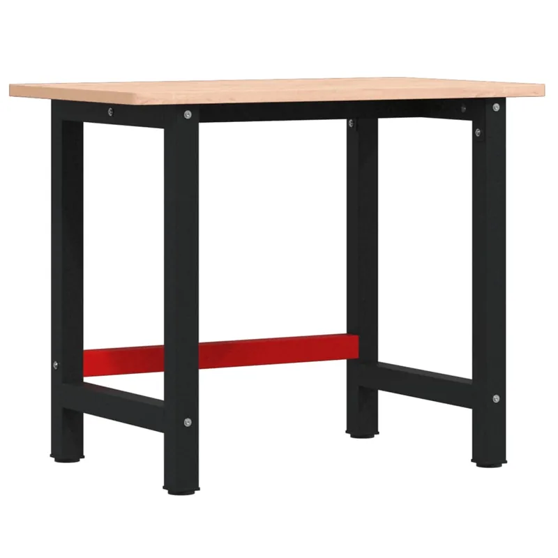vidaXL Banco Lavoro 100x60x81,5 cm Legno Massello Faggio Rettangolare Bestel Nu