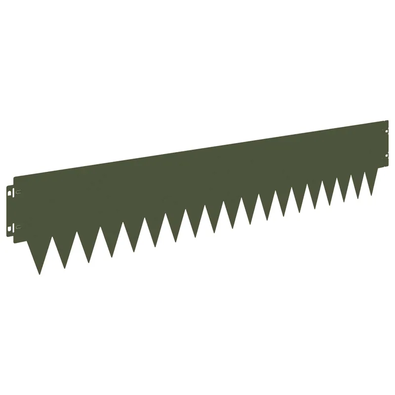 vidaXL Bordura per Prato 30 pcs 103 x 20 cm metallo Verde Oliva Fabrieksprijs