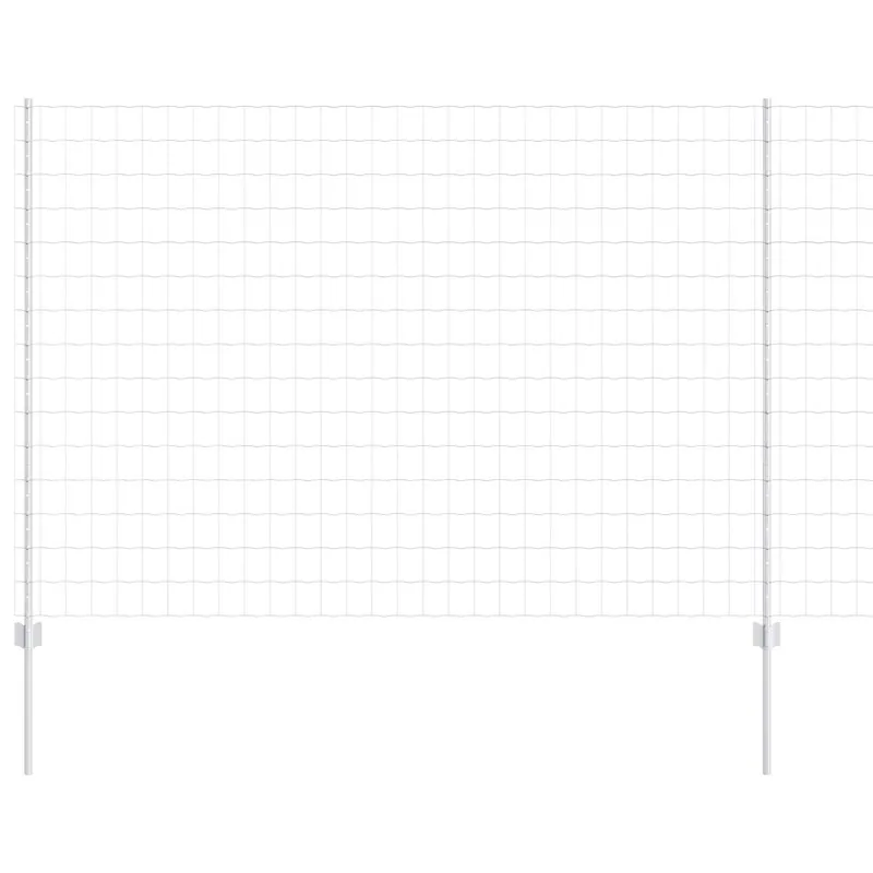 vidaXL Recinzione Euro con palo 10 x 1,6 m Acciaio zincato Argento Gecertificeerd