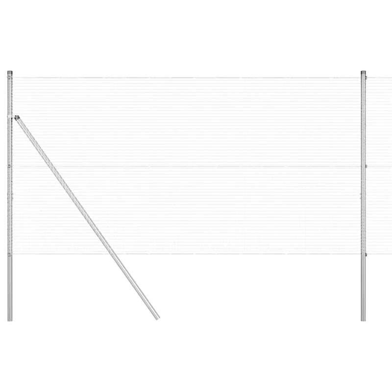 Goedkoop vidaXL Recinzione a rete saldata da fissare a terra 25 x 1,4 m Argento
