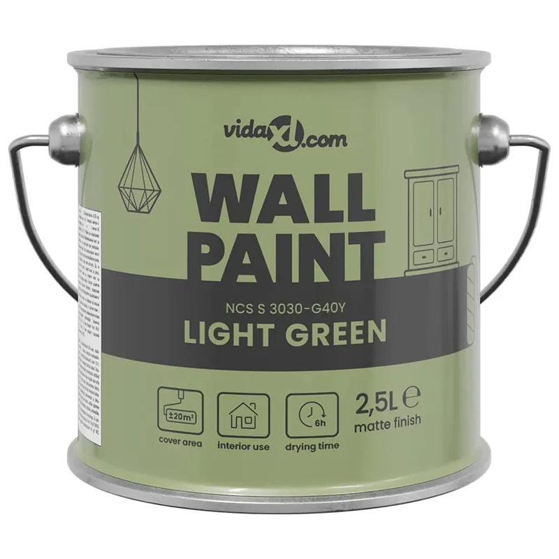 Dagaanbieding vidaXL Pittura murale Verde 2,5 L Stampa da parete