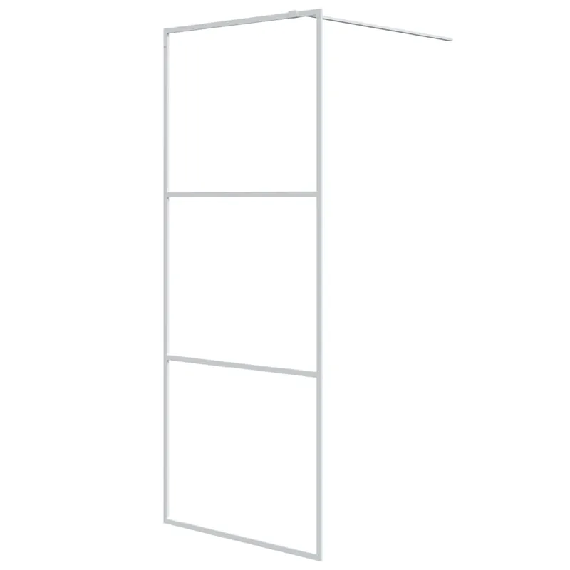 Nieuw vidaXL Parete Doccia Walk in Bianca 80x195 cm Vetro Trasparente ESG