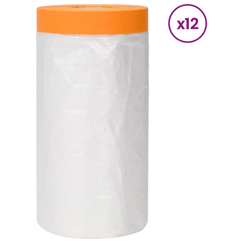 Uitverkoop vidaXL Telo per polvere con nastro adesivo 12 pcs 140 x 3300 cm HDPE