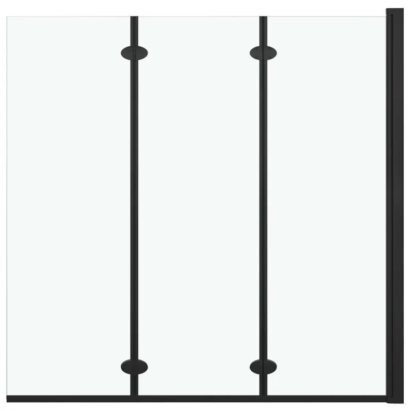 Aanbieding vidaXL Box Doccia Pieghevole a Libro 3 Pannelli in ESG 130x138 cm Nero