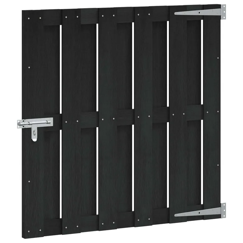 Betrouwbaar vidaXL Cancello da giardino 100 x 100 cm WPC e Alluminio Nero