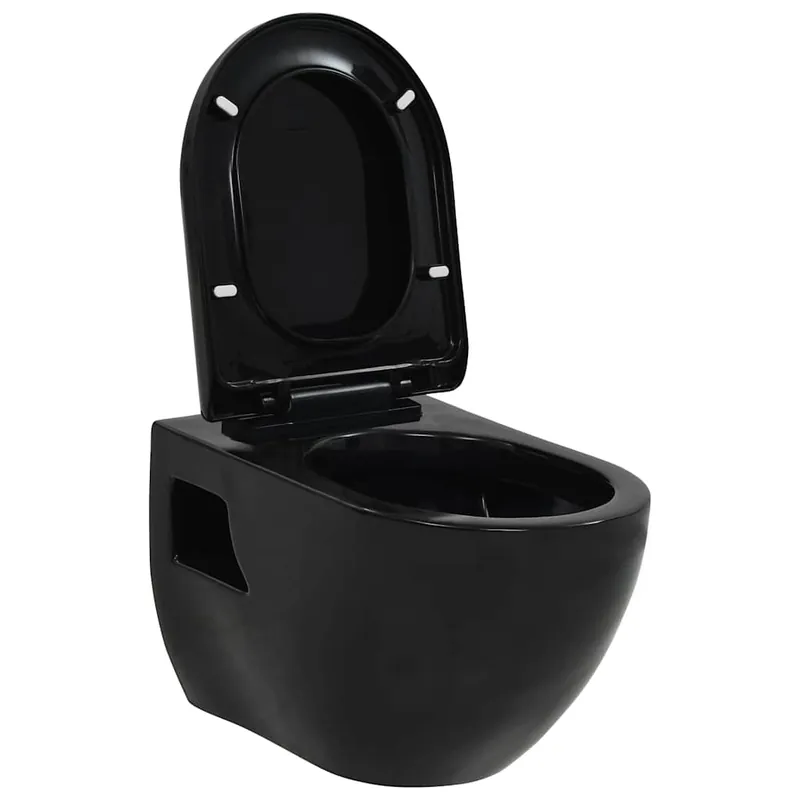 vidaXL WC Sospeso in Ceramica Nera Lage Kosten