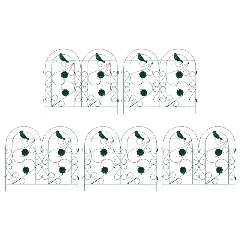vidaXL Recinzione per Giardino 5 pcs Verde Acciaio Gecertificeerd