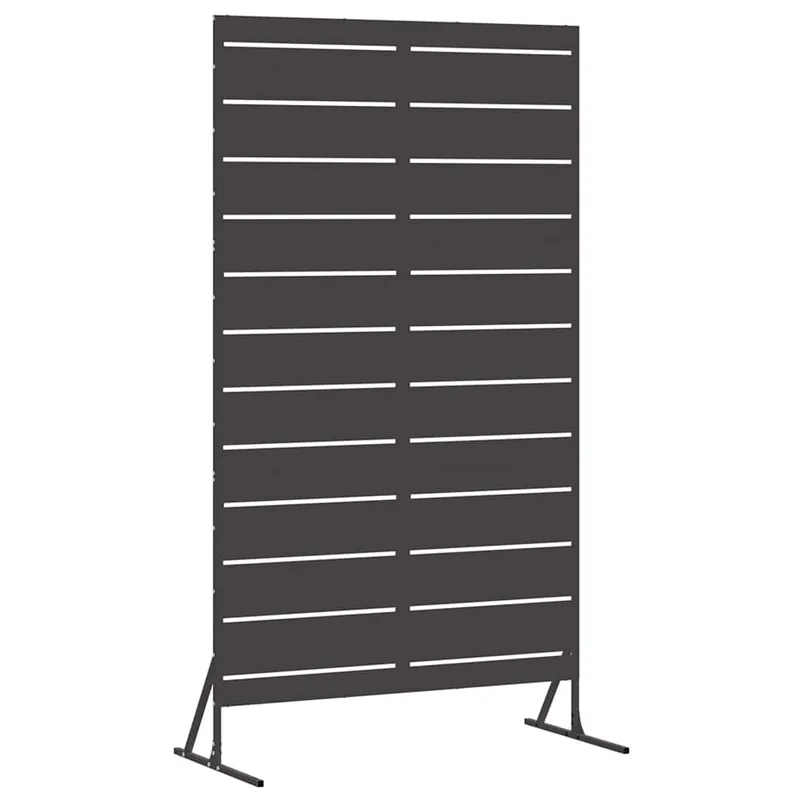vidaXL Schermo per Privacy 100 x 50 x 180 cm Acciaio Nero Rechtstreeks Van De Fabrikant