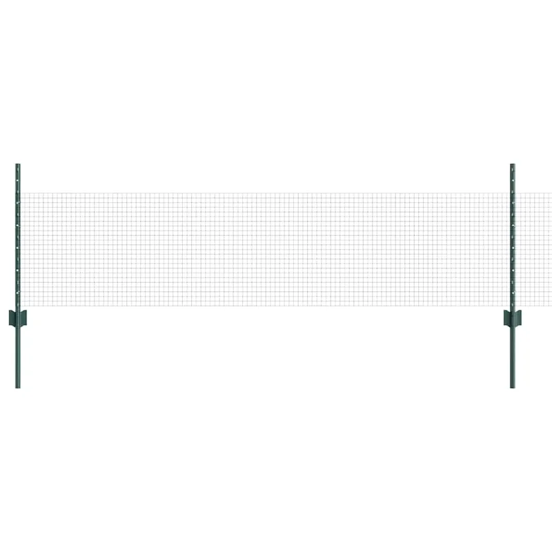 vidaXL Recinzione in rete saldata con pali 50 x 0,5 m Verde Rete Exclusieve Aanbieding