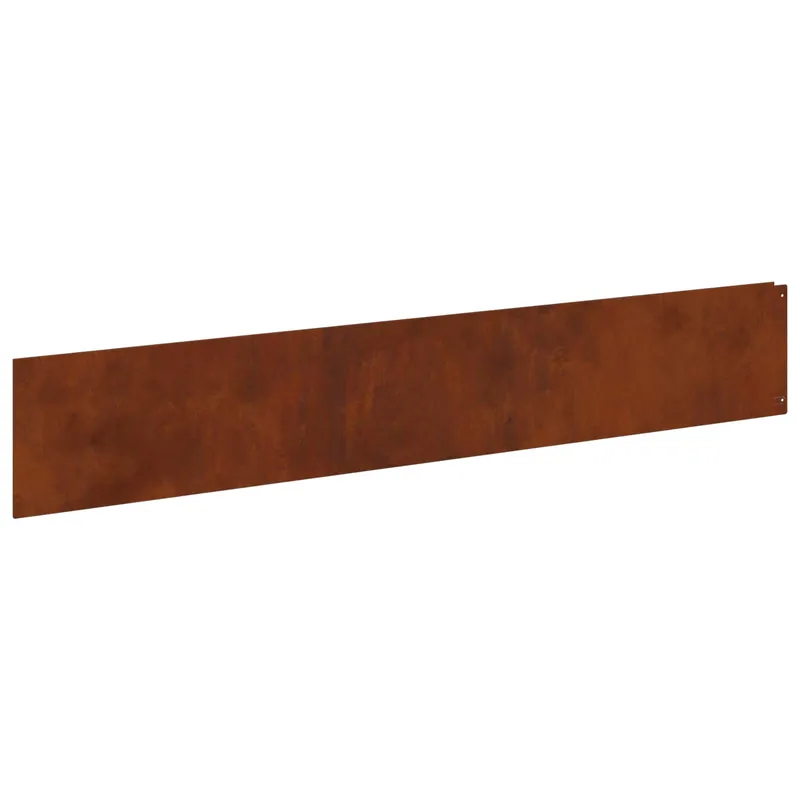 vidaXL Bordura per Prato 30 pcs 100 x 18 cm Acciaio Ruggine Betrouwbaar