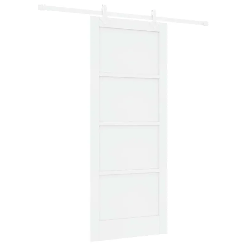 vidaXL Porta scorrevole Bianco 83 x 202 cm Legno Massello di Pino Laatste Kans