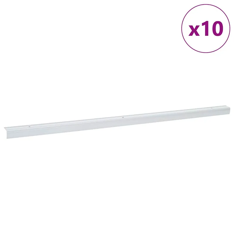 Koop Vandaag vidaXL Paragradini 10 pcs Argento 67 x 3 x 2 cm Alluminio