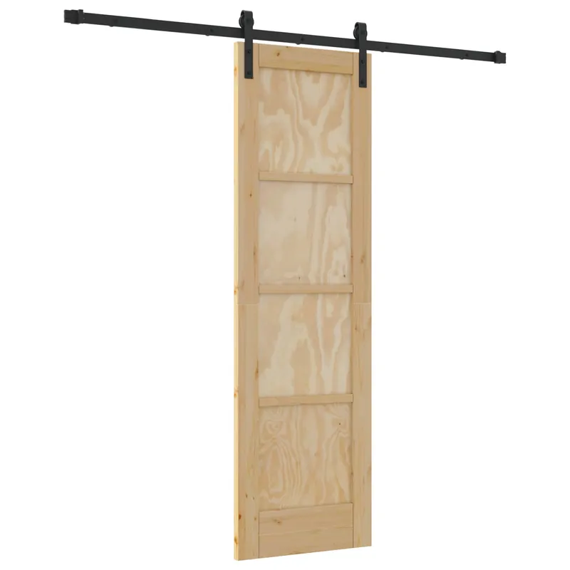 vidaXL Porta scorrevole Naturale e Nero 61 x 198,5 cm Betaalbaar
