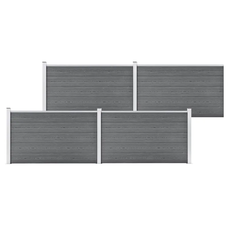 Voordeelprijs vidaXL Recinzione da Giardino in WPC 699x106 cm Grigia