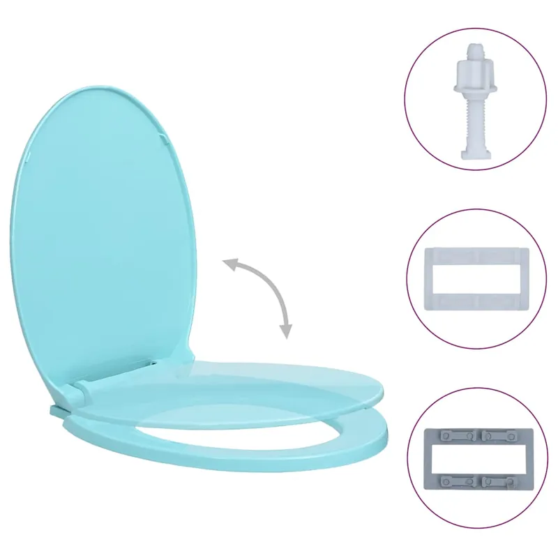 vidaXL Tavoletta WC a Chiusura Ammortizzata Verde Ovale Speciale Aanbieding