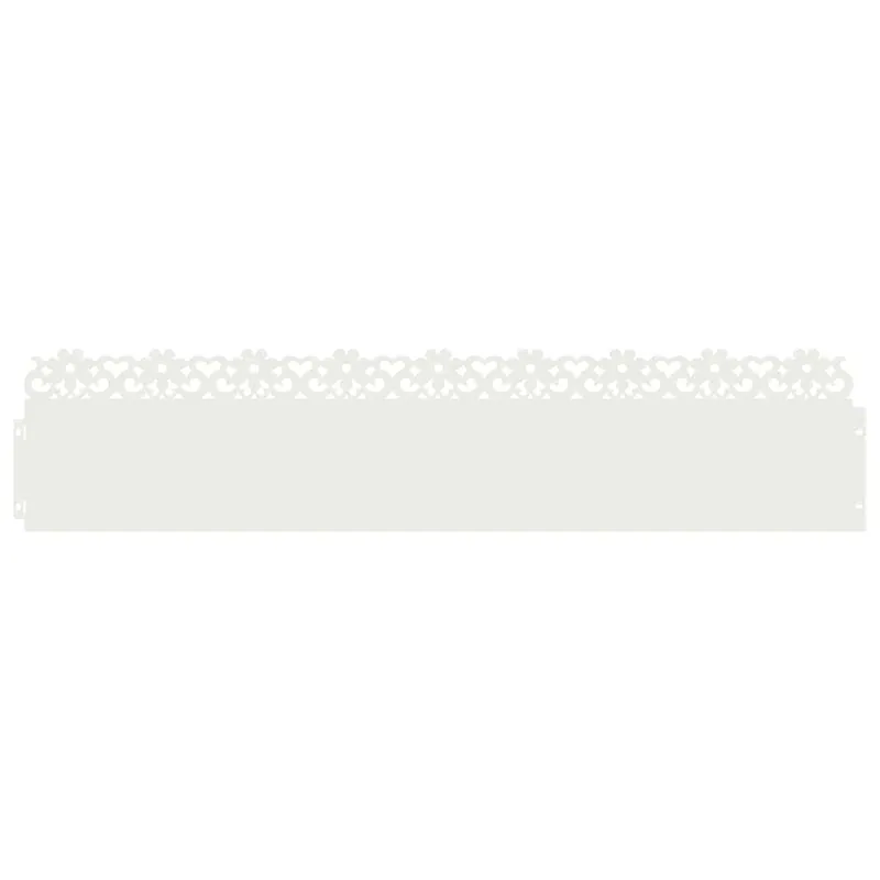 vidaXL Bordure per prato 10 pcs Bianco 103 x 0,05 x 22 cm Acciaio Aanbieding