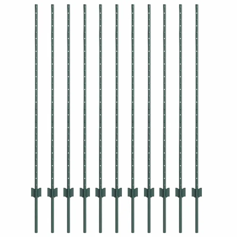 Betrouwbaar vidaXL Palo per recinzione interrato 11 pz Verde 180 cm