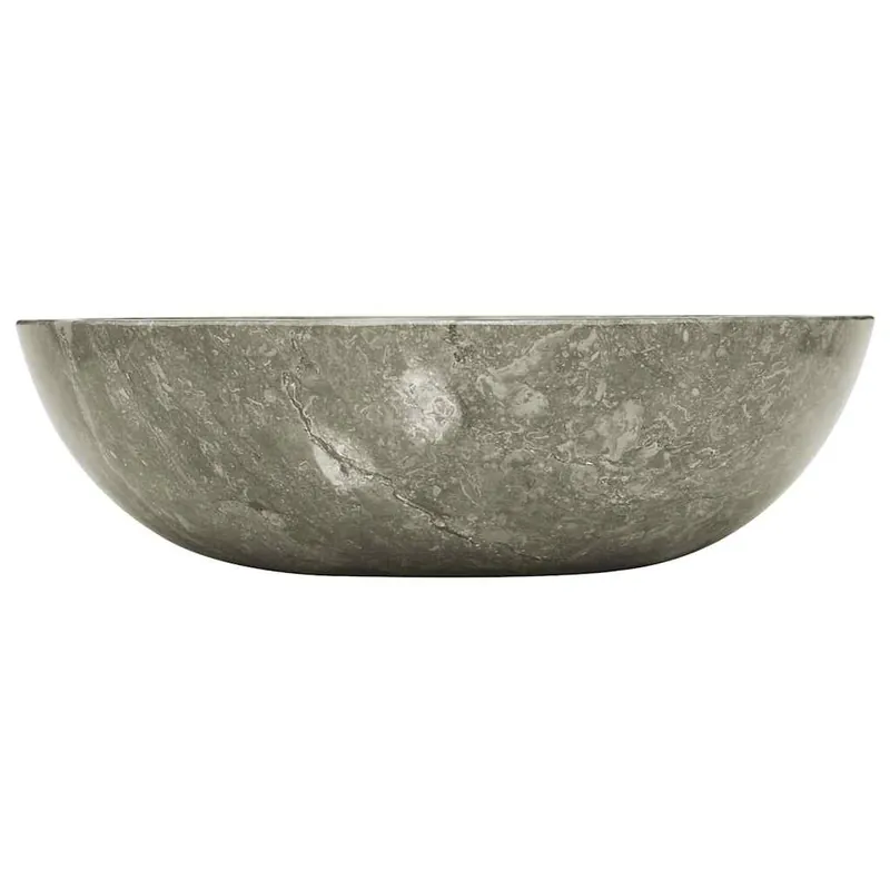 Must-Have vidaXL Lavandino Grigio Ø40x12 cm in Marmo