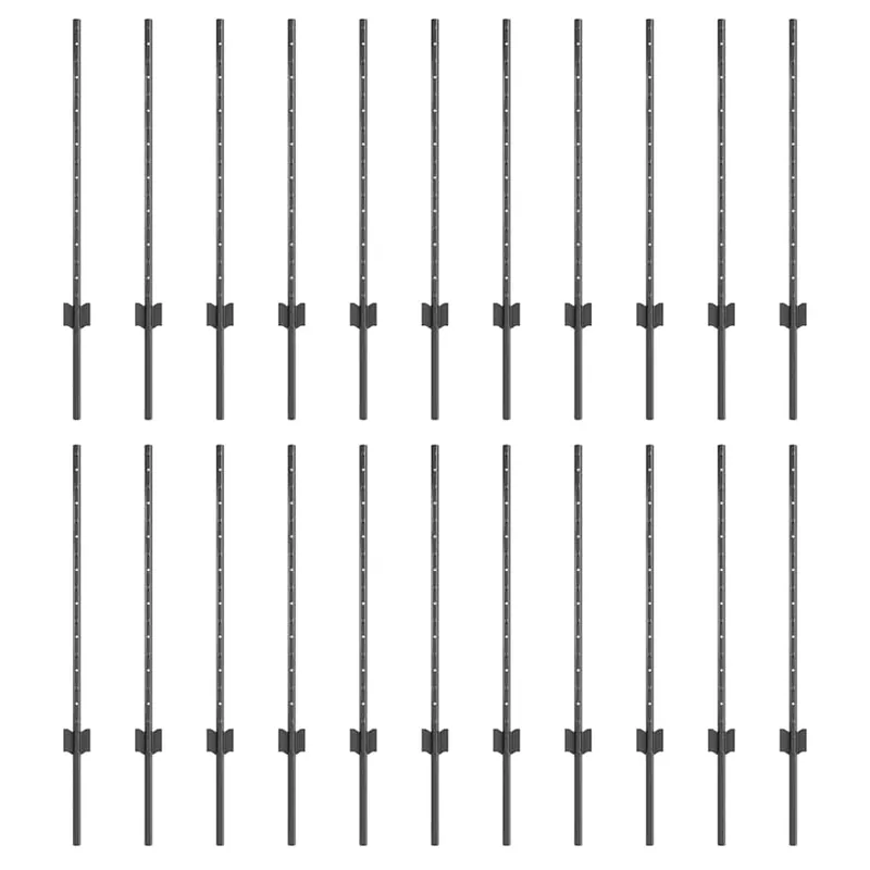 Uitverkoop vidaXL Palo per recinzione interrato 22 pz Grigio 120 cm