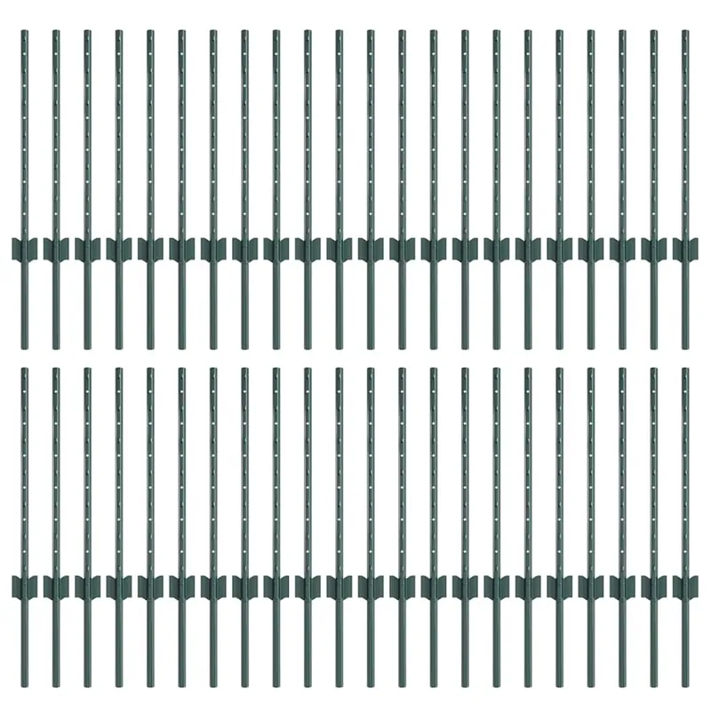 Actieprijs vidaXL Palo per recinzione interrato 44 pz Verde 100 cm