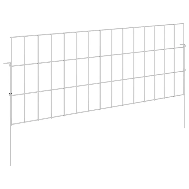 vidaXL Recinzione da Giardino con Picchetti 48 pcs 75 x 30 cm Mesh Bestel Nu