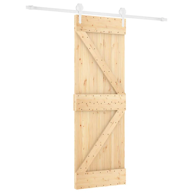 vidaXL Porta scorrevole Naturale e Bianco 70 x 210 cm Uitverkoop