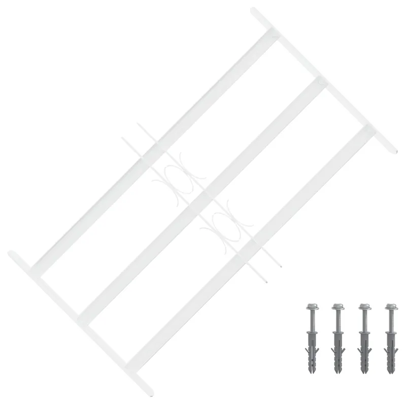 vidaXL Griglia di Sicurezza per Finestra con 3 Traversine 43-74 cm Premium