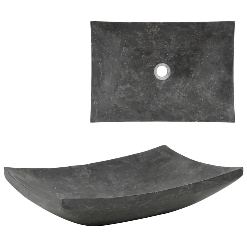 Lage Kosten vidaXL Lavandino 50x35x12 cm in Marmo Nero