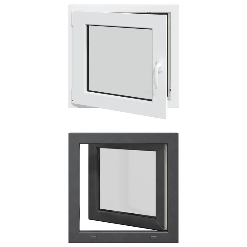 Superprijs vidaXL Finestra per Soffitta RISOR 50 x 50 cm PVC e Vetro Antracite