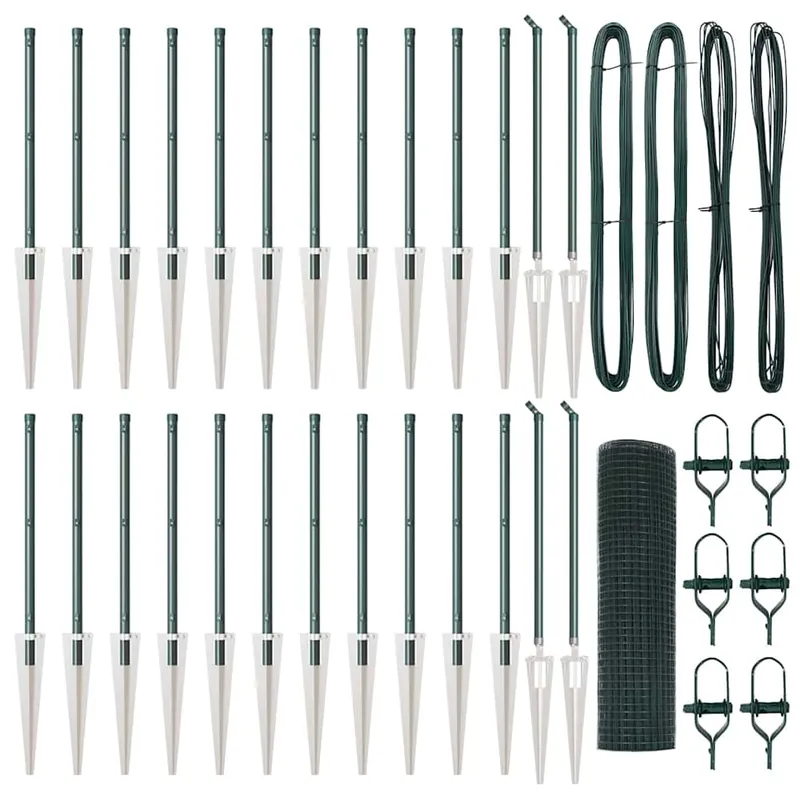 Weekendaanbieding vidaXL Recinzione in rete saldata con punte 50 x 0,4 m Verde Rete