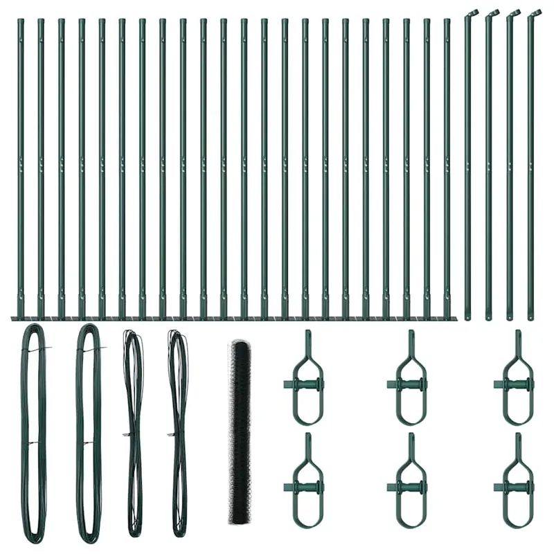 Aanbieding vidaXL Recinzione esagonale con base in cemento 50 x 1,4 m Verde Rete