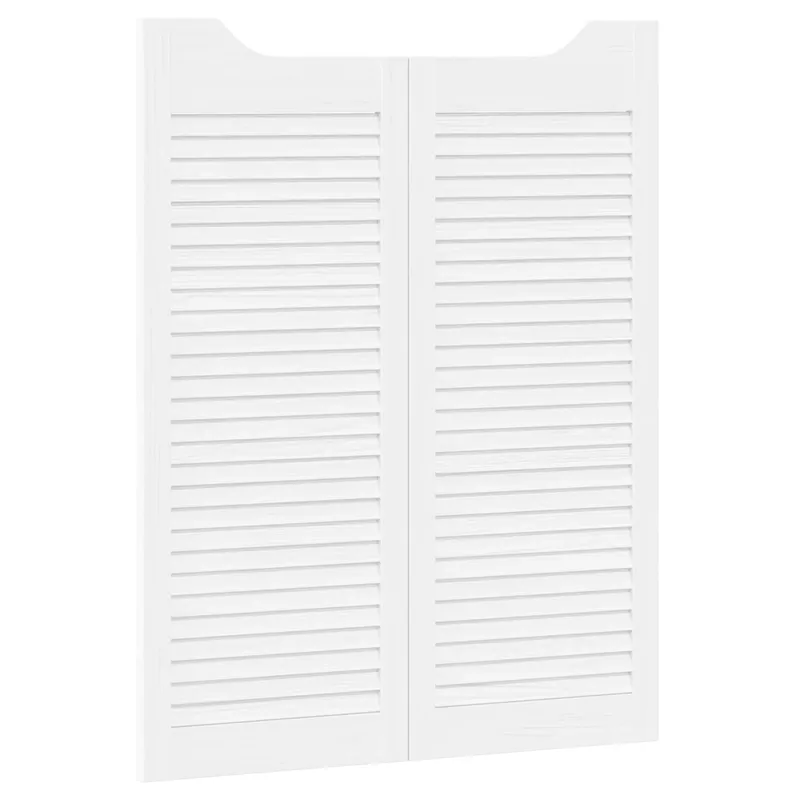 Goedkoop vidaXL Porte Swing 2 pcs Bianco Legno Massello di Pino