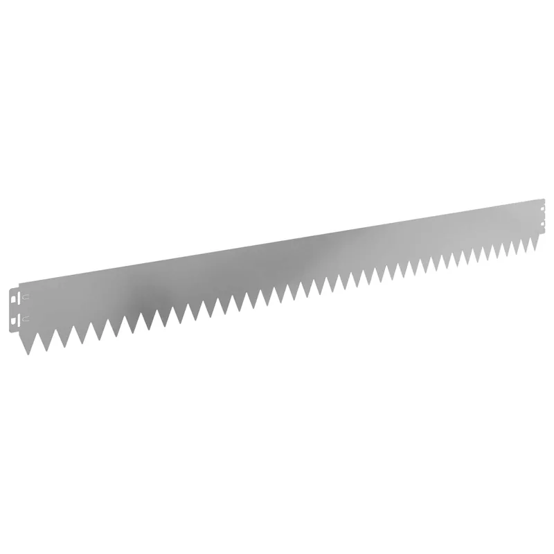 vidaXL Bordura per Prato 10 pcs 103 x 10 cm Acciaio Argento Gecertificeerd