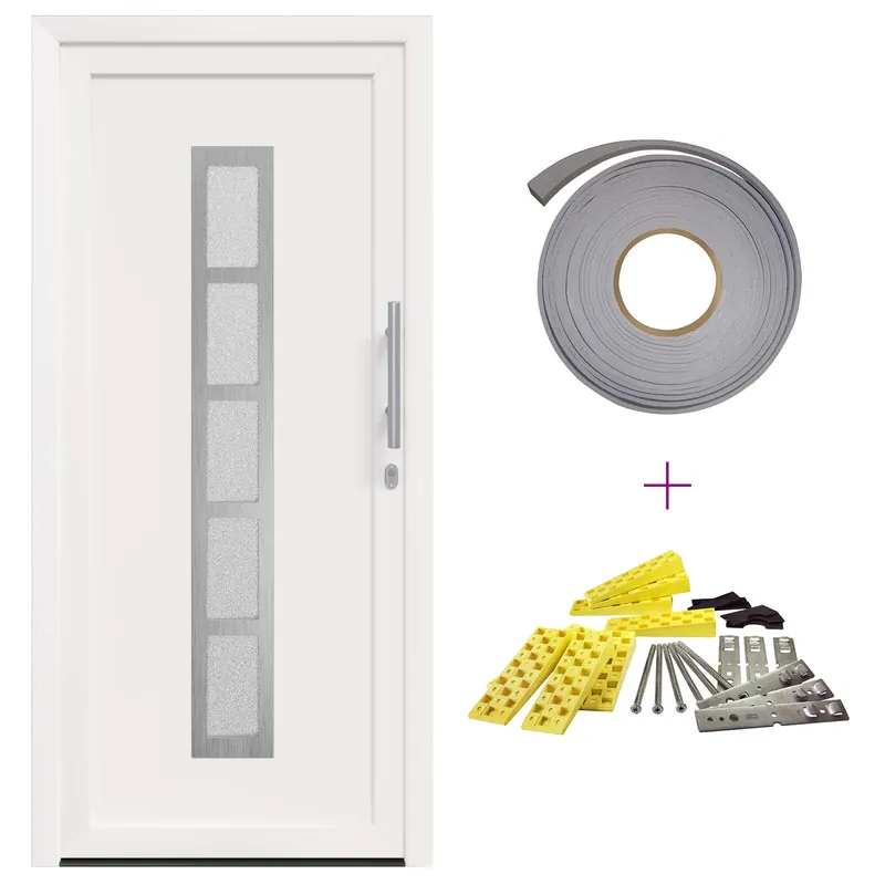 Koopje vidaXL Porta Frontale Bianco 98 x 208 cm PVC