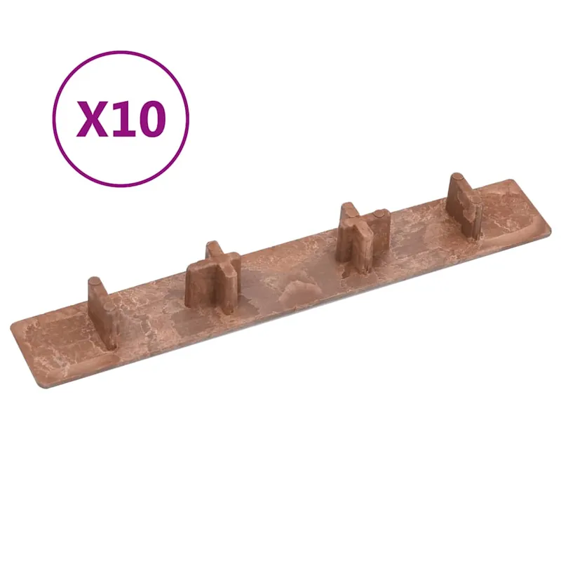 Koopje vidaXL Tappi per Decking 10 pz in Plastica Marrone