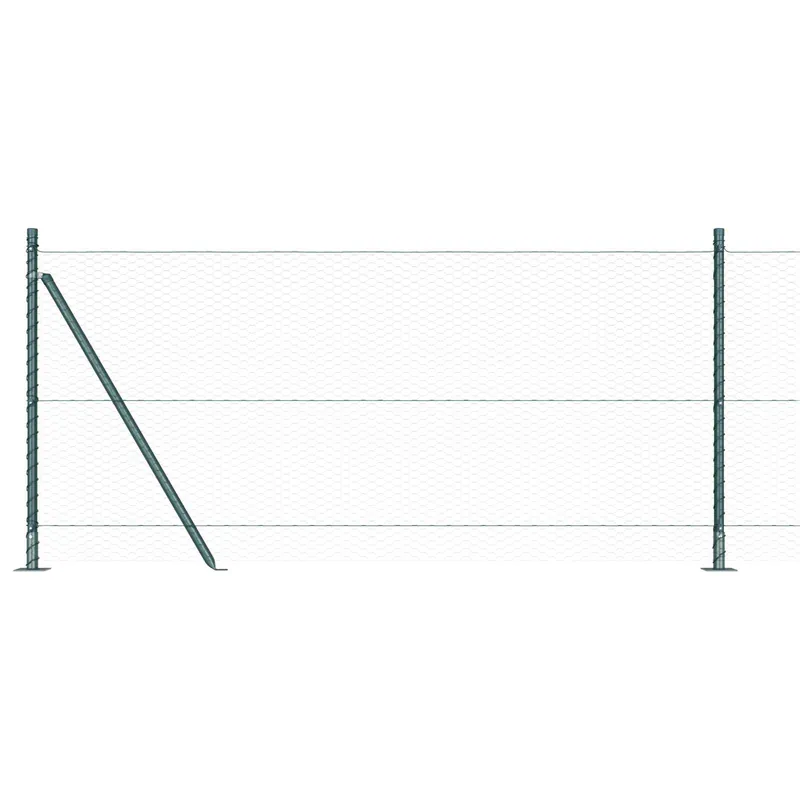 Lage Prijs vidaXL Recinzione esagonale con base in cemento 100 x 1 m Verde Rete