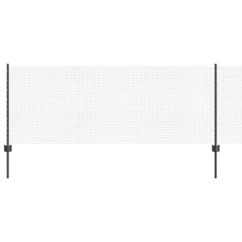 Weekendaanbieding vidaXL Recinzione in rete saldata con pali 50 x 0,8 m Grigio Rete