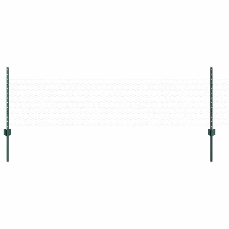 vidaXL Recinzione esagonale con palo 10 x 0,5 m Verde Rete Koopje
