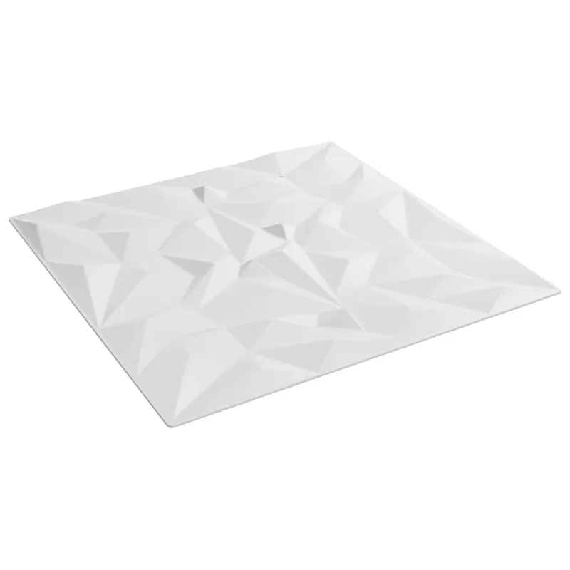 Must-Have vidaXL Pannelli da parete 12 pcs Bianco 50 x 50 cm Schiuma XPS